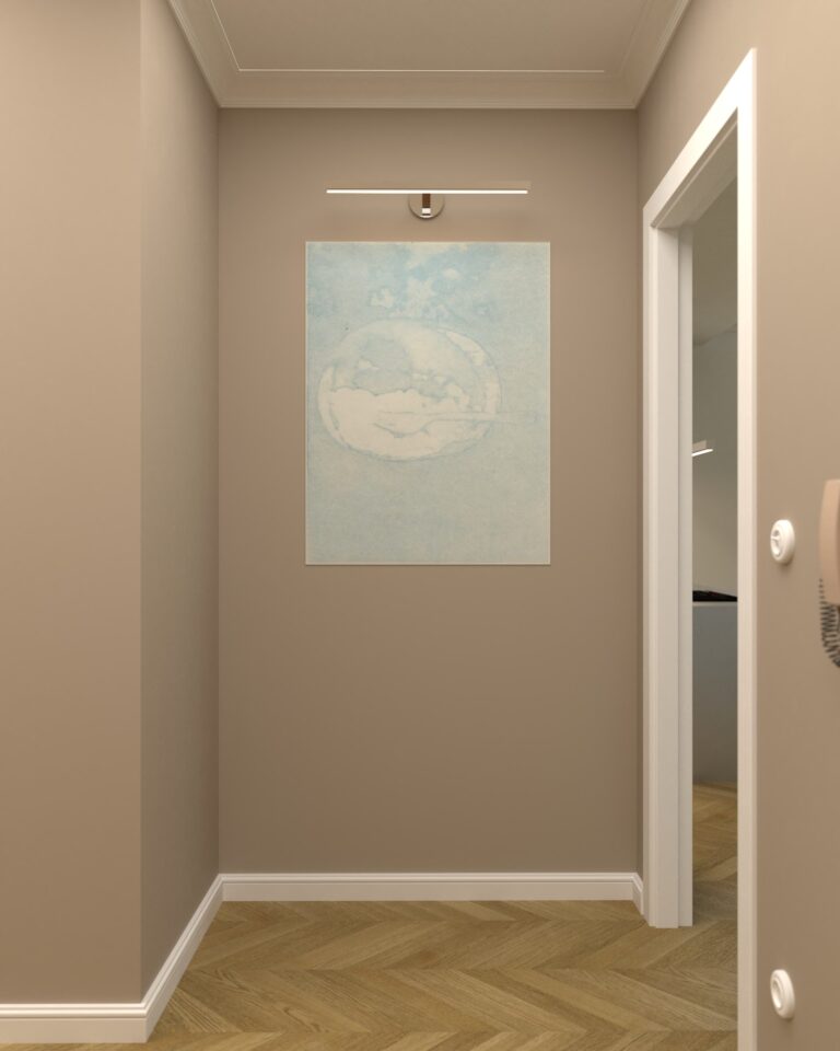 projekt wnetrza przedpokoju ze sztukateria